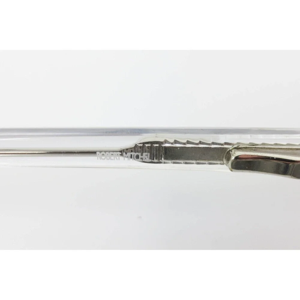 Robert Mitchell RM 202117 CR Clear Round Eyeglass Frames 51-19-140 Silver Core